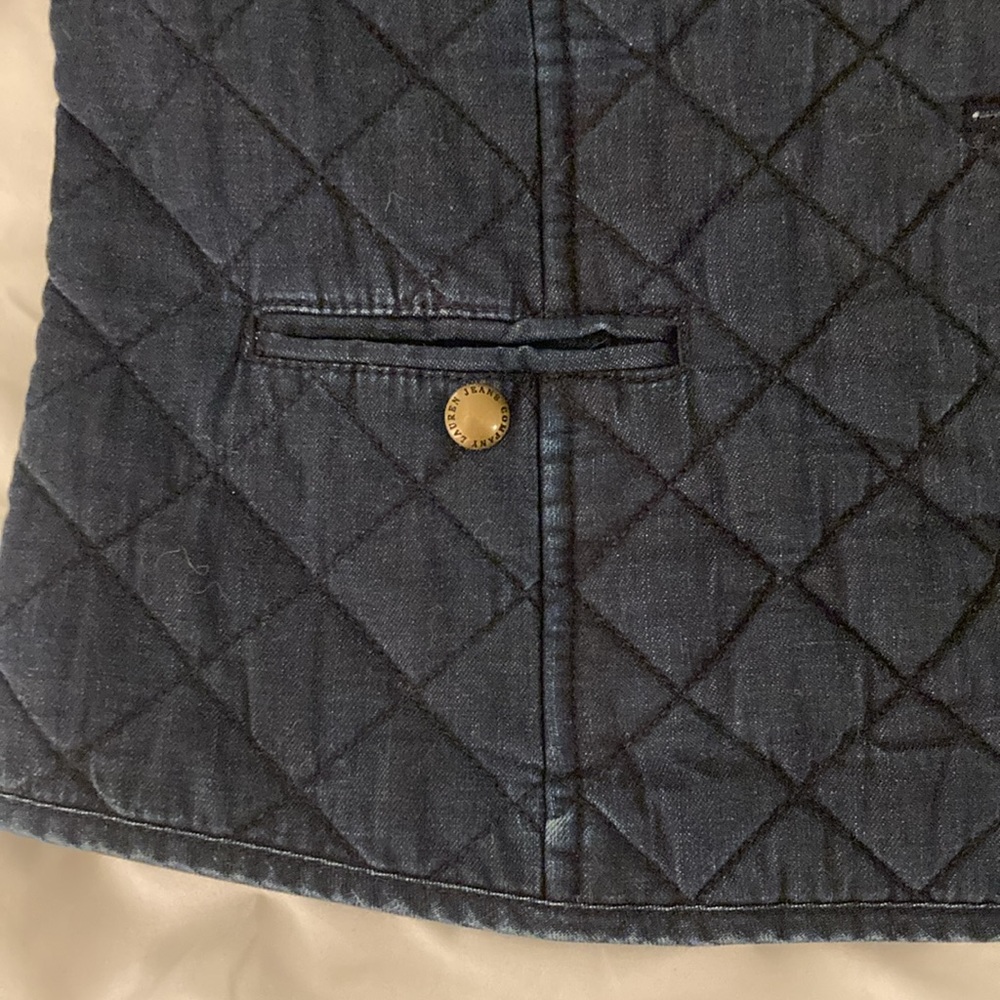 Ralph Lauren Jeans Dark Wash Quilted Denim Jacket - Picture 8 of 9